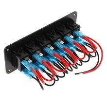 Panel de interruptor basculante LED de circuito de barco marino de coche de 6 bandas, Accesorios de instalación 2024 - compra barato