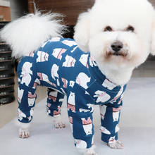 Тонкий комбинезон для собаки из 100% хлопка, одежда для щенков, пижама с длинными рукавами для маленьких собак, чихуахуа 2024 - купить недорого