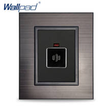 Wallpad Sound Sensor Wall Light Switch Black Stainless Steel Panel Plastic Button 2024 - buy cheap