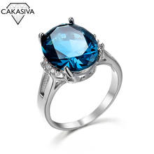 Women's 925 Silver Ring with Large CZ AAAA Zircon Gemstone Ring  for Wedding Party Fashion Jewelry 2024 - buy cheap