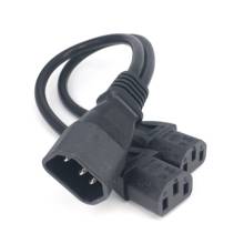 C092 Single C14 to Dual C13 5-13R Short Power Y Type Splitter Adapter adaptor Cable Cord 0.3M 30CM 2024 - buy cheap