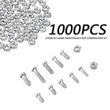 1000 peças de parafusos kits de variedade de porcas m1 m1.2 m1.4 m1.6 chave de fenda de aço inoxidável acessórios de ferramentas de reparo 2024 - compre barato