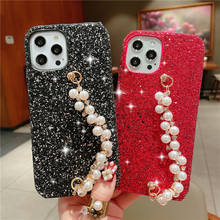 luxury shiny pearl wrist chain phone case for Samsung galaxy note20 S20 S21 ultra S8 S9 S10 plus note8 note9 S20FE NOTE10 Pro 2024 - buy cheap