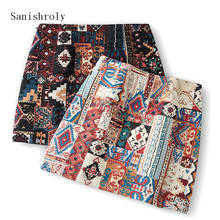 Sanishroly Vintage High Waist Women Boho Skirt Embroidery A-Line Mini Skirt Geometry Pattern Bohemian Indie Folk Bodycon Skirts 2024 - buy cheap