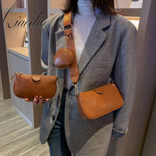 Qiaoduo Fashion PU Leather Shoulder Bag Casual Crossbody Bags For Women Handbags Bag 3 Sets Fashion Purse 2024 - buy cheap