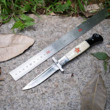 Dorpship Russian Finka NKVD KGB Wit Folding Knife Hunting Pocket Outdoor EDC Camping Knife White Resin Handle 440C Blade Mirror 2024 - buy cheap