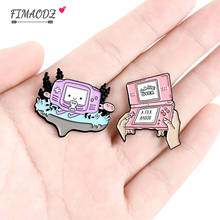 FIMAODZ Cute Game Theme Brooch Badges Cartoon Gamepad Console Backpack Clothes Lapel Pins for Friend Gift 2024 - buy cheap
