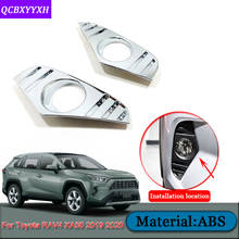 Car Styling ABS Front Fog Light Frame Cover Fog Lamp Sequins Strip Decoration Sticker Accessories For Toyota RAV4 XA50 2019 2020 2024 - buy cheap