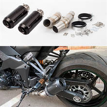 2010-2019 ninja z1000 motocicleta modificado tubo de escape z1000sx fibra de carbono alta resistência silenciador seção do meio tubo de conexão 2024 - compre barato