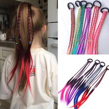 Fashion Girls Elastic Hair Rope Rubber Bands Braides Hair Accessories Wig Ponytail Hair Ring Kids Twist Braid Rope Hair Braider 2024 - buy cheap