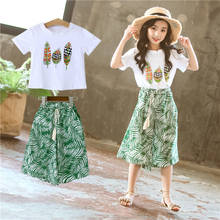 Summer 2021 Baby Girls Clothes Sets Outfits Kids Clothes Short Sleeve +Pants Children Clothing Set 3 4 5 6 7 8 9 10 11 12 Years 2024 - buy cheap