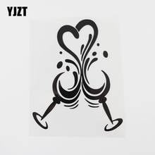 YJZT 11.7CM×14.6CM Goblet Car Sticker Creative Modeling Vinyl Decal Black/Silver 13E-0041 2024 - buy cheap