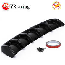 High Quality Car Spoiler Chassis Fin Shark Fin Type Bending Insert Rear Bumper Lip Diffuser Universal ABS Shark Diffuser Black 2024 - buy cheap