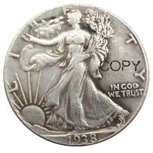 US 1938 PD caminar libertad medio dólar plateado copia monedas 2024 - compra barato