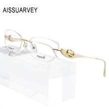 Роскошные винтажные очки без оправы титановый Дизайн Оптические очки по рецепту женские очки оправа Стразы Кристальный подарок 2024 - купить недорого