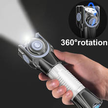 Portable COB LED Flashlight Waterproof Tactical USB Rechargeable 360 Degree Rotatable Camping Torch Light Lamp Night Lights 2024 - buy cheap