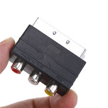 Adaptador de Scart a 3 RCA s-video compuesto RCA Phono, convertidor AV TV Audio para Video DVD grabadora TV proyector 2024 - compra barato