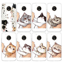 Funny Kiss lovely Cats Face Phone Case For Motorola Moto G9 G8 G7 G6 G5S E6 E5 Plus Power Play + EU One Action Macro Vision Cove 2024 - buy cheap