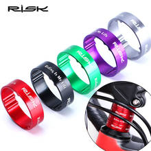 RISK-arandelas para horquilla de bicicleta, espaciadores de vástago de aleación de aluminio, arandelas huecas para auriculares de bicicleta de montaña, 5mm/10mm para horquilla 28,6, 4 Uds. 2024 - compra barato