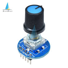 Módulo Codificador rotativo para Arduino, Sensor de ladrillo, desarrollo, potenciómetro giratorio de Audio redondo, tapa de perilla EC11, 5V 2024 - compra barato