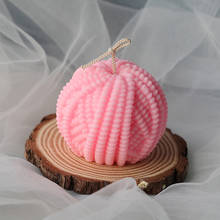Bola de lana de punto 3D, molde de vela de silicona, herramientas de decoración de pasteles Fondant hechas a mano, molde de yeso aromático artesanal 2024 - compra barato