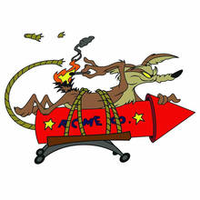 Wile coyote acme rocket adesivo de carro diesel, motocicleta, acessórios de decoração, geladeira carro diversão 2024 - compre barato