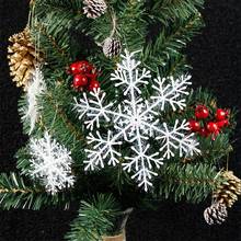 30 Uds 6cm Navidad copo de nieve Artificial árbol de Navidad decoración nieve copos de nieve falsos adornos navideños para el hogar Noel 2024 - compra barato