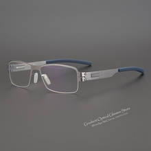 Berlin-montura de gafas ópticas para hombres y mujeres, anteojos cuadrados con diseño sin tornillo, ultrafino, para miopía, graduadas, para negocios 2024 - compra barato