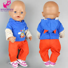 Ropa de muñeca bebé recién nacido, pantalones vaqueros con correa, conjunto de pantalones vaqueros para niña de 18 "y 45cm, 43cm 2024 - compra barato