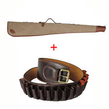 Tourbon Vintage Hunting Gun Accessories Shotgun Bag Canvas & Leather 12 Gauge Genuine Leather Cartridge Ammo Belt Bandolier 2024 - buy cheap