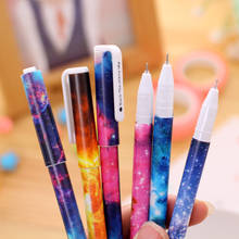 50 pçs kawaii gel caneta moda criativo céu estrelado canetas para escola material de escritório bonito papelaria para crianças presente natal 0.38mm 2024 - compre barato