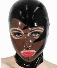 Fetish Latex Rubber Gummi Maske Fancy Dress Mysterious Hood Head Size XXS-XXL 2024 - buy cheap