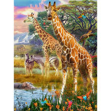 Diamond Painting Full Giraffe DIY Square /round Drill Diamond Embroidery Animals New Arrival Home Decoration 2024 - buy cheap