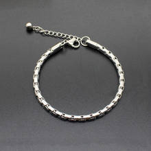 Pulsera de cadena de acero inoxidable para hombre, brazalete de Rolo cuadrado, estilo Hip Hop, Punk, Rock 2024 - compra barato