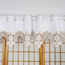 Cortina europeia estilo pastoral, metade de tubo para sala de estar, com decoração bordada, tenda cortinas floridas sp5765 2024 - compre barato