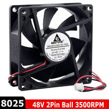 5 PCS LOT Gdstime DC Cooling Cooler Fan 80mm x 25mm 8025 Ball 48V 2P 0.1A 2024 - buy cheap