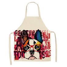 Kitchen Apron Funny Cartoon Dog Printed Sleeveless Parent-child Cotton Linen Aprons Home Cleaning Tools for Men Women 2024 - buy cheap