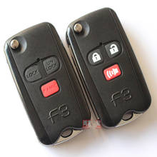 Abotoadura modificada com 3 botões para chave do carro, escudo dobrável para chave do carro para byd f3 f3r transmissor de entrada remoto sem chave 2024 - compre barato