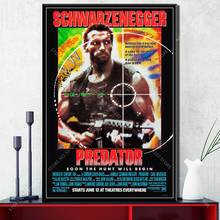 G485 arte decoração predator arnold schwarzenegger quente clássico filme de terror pintura da parede lona cartaz seda 2024 - compre barato