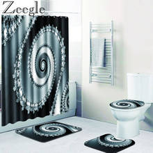 Zeegle Bath Mat 4pcs Bathroom Mat Set Anti-slip Carpet for Bathroom Absorbent Toilet Pedestal Rug Washable Toilet Cover Seat Mat 2024 - buy cheap