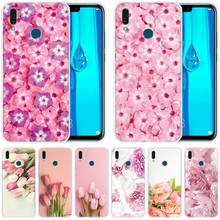 Soft Silicone Case Elegant Pink Purple Peony for Huawei Mate 30 20 Lite 10 Pro Y5 Y6 Y7 Pro 2019 Y9 Prime 2019 2018 Y6 Pro 2017 2024 - buy cheap