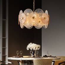 Luminária de teto redonda, candelabro moderno de luxo com suspensão de vidro, iluminação criativa para sala de estar, sala de jantar, quarto, casa 2024 - compre barato