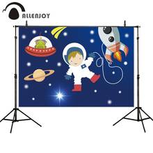 Allenjoy Boy Birthday Banner Astronaut Space Planets Rocket Party Photozone Baby Shower Newborn Prince Backdorp Background 2024 - buy cheap