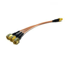 SMA Female Nut to 3X SMA Male Plug Y Type Splitter Combiner Pigtail Cable RG178 15cm 6" for Wifi Router 2024 - buy cheap
