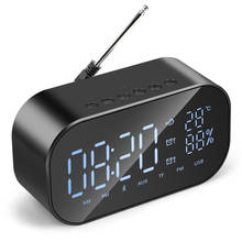 Wireless Bluetooth Mobile Alarm Clock Speaker, Mirror LED Alarm Clock Speaker, Car Stereo Subwoofer, Card Radio Speaker 2024 - buy cheap