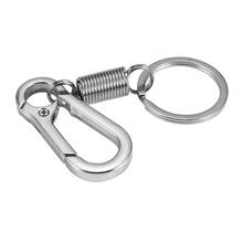 Car Keychain Simple Strong Carabiner Shape Keychain Rings Stainless Steel Man Gift Auto Interior Climbing Hook Key Chain 2024 - buy cheap