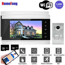 HomeFong Wireless Video Intercom Wifi Video Door Phone 1200TVL Doorbell Camera Access Control for Apartment Building Security 2024 - buy cheap
