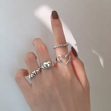 1PCS Silver Rings for Women Fashion Creative Hollow Irregular Geometric Birthday Party Jewelry Gifts Opening Ring 2024 - buy cheap