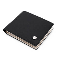 Men Wallets Fashion Solid Color Cross Pattern Open Multi Card Position Wallet Men Leather Purse Men Carteira Billetera Hombre 2024 - buy cheap