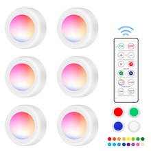16 Colors LED Night Light Wireless Touch Dimmable Cabinet Light Bedroom Staircase Wardrobe Night Lights Battery Power 2024 - buy cheap